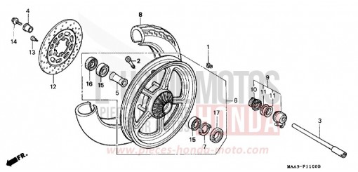 ROUE AVANT (VT1100C) VT1100CS de 1995